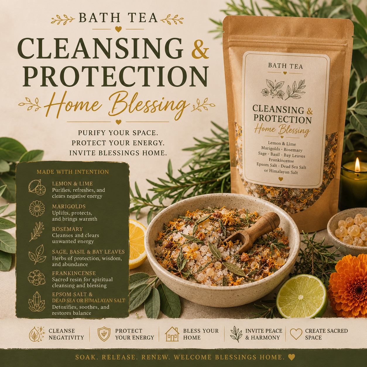 Cleansing & Protection Bath Tea