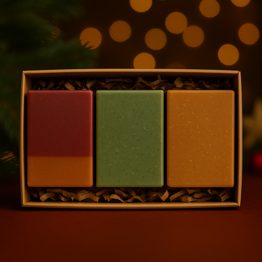 Golden Holiday Soap Gift Set