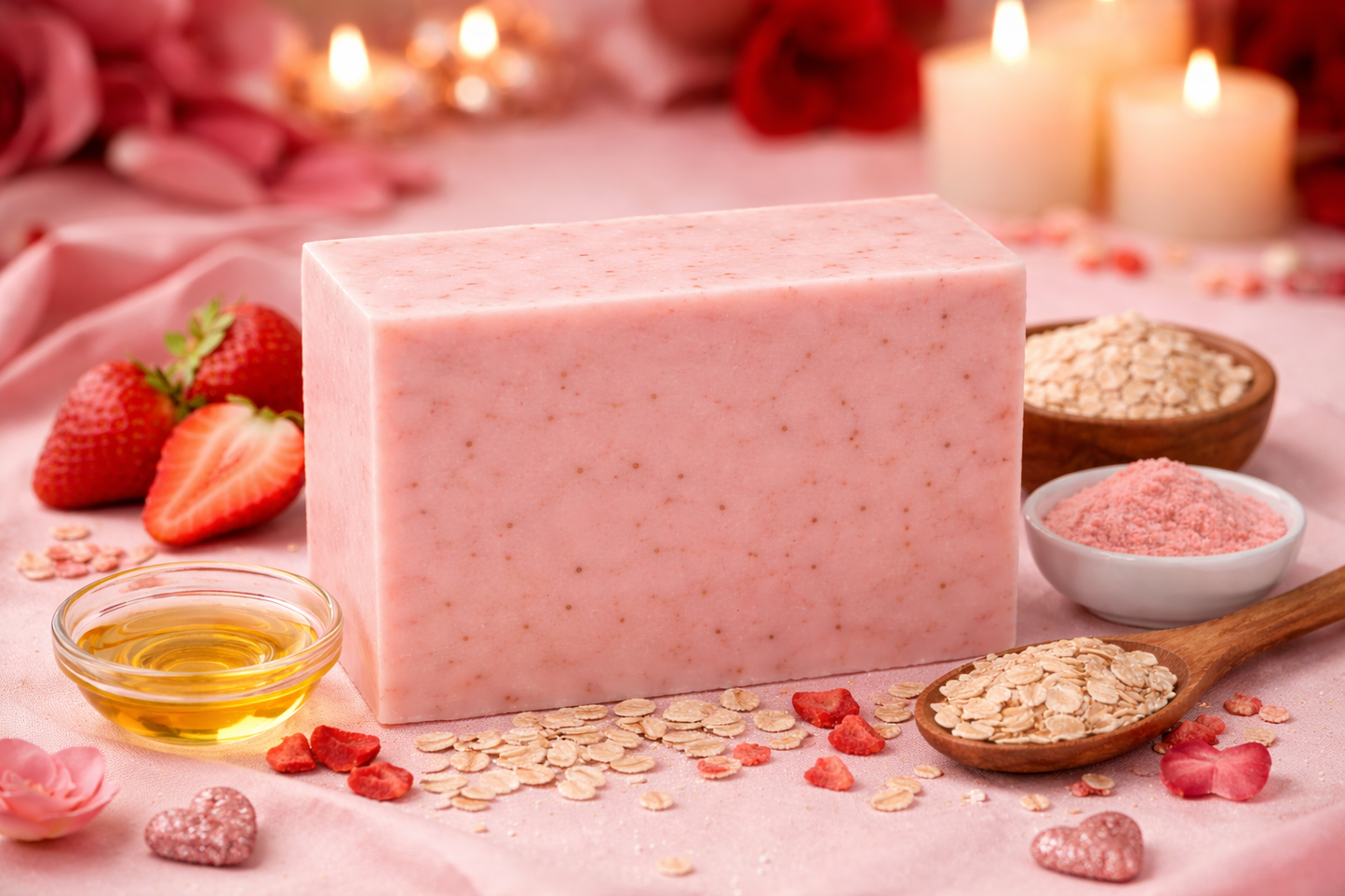 Strawberry Oatmeal Soap Bar