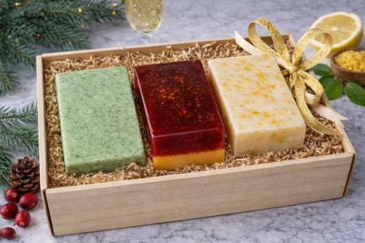 Golden Holiday Soap Gift Set
